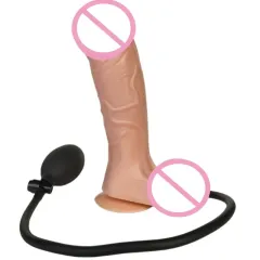 Consolador inflable de silicona para mujer,