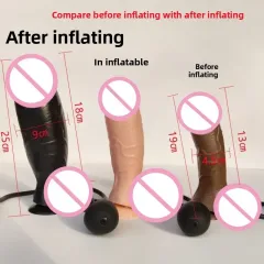 Consolador inflable de silicona para mujer,