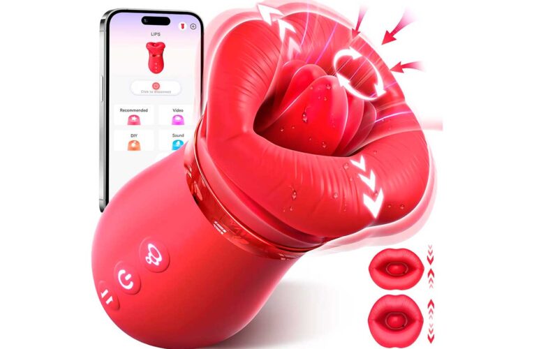 Vibrador de succión bucal con 5 funciones en forma de rosa